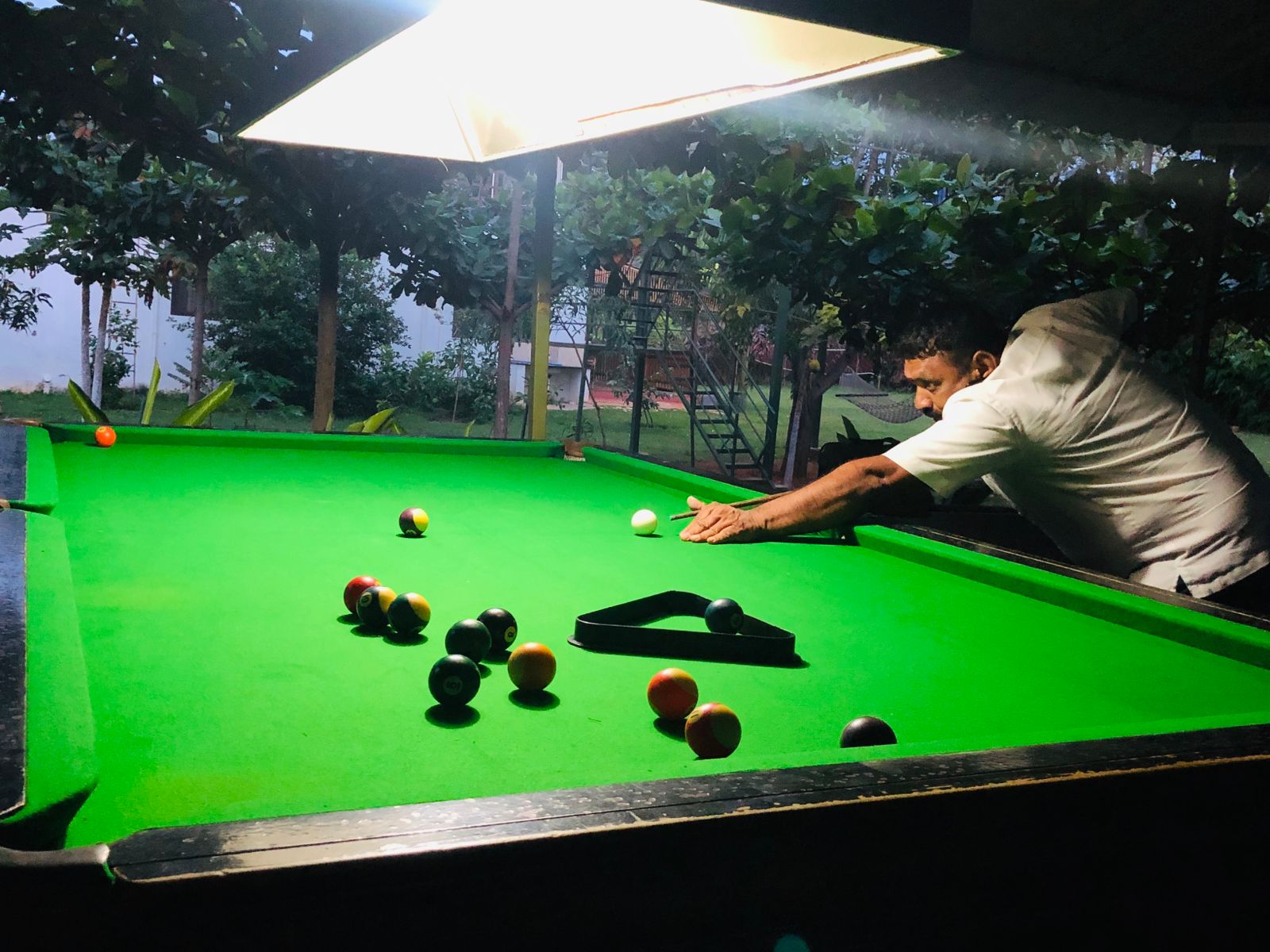 Snooker table at 1000 Silvers farmhouse retreat