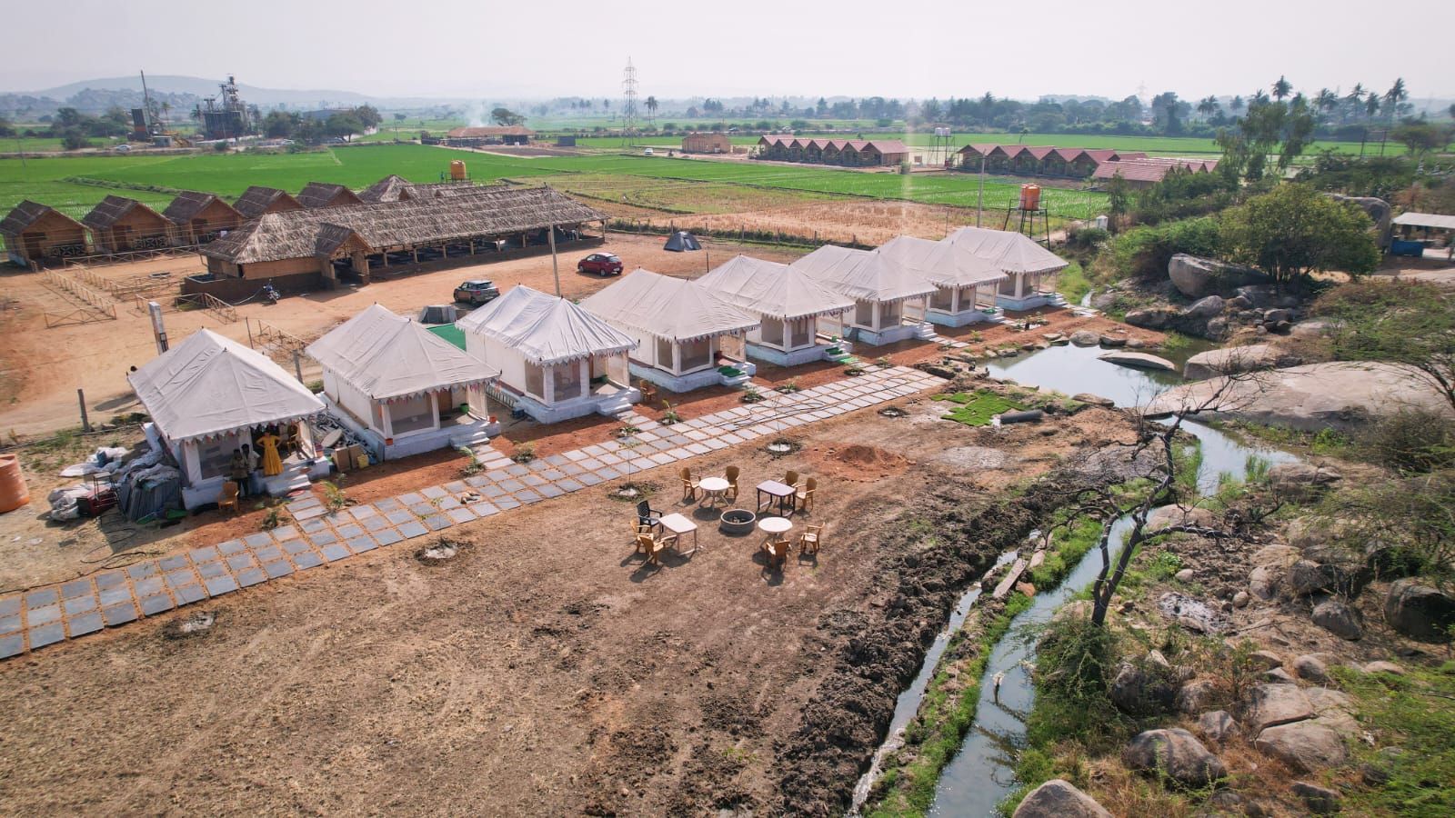 Serene family accommodations in Basapur, Hampi