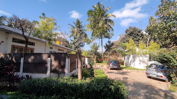 Scenic view of Hide and Teak farm stay cottages near Kanakapura  